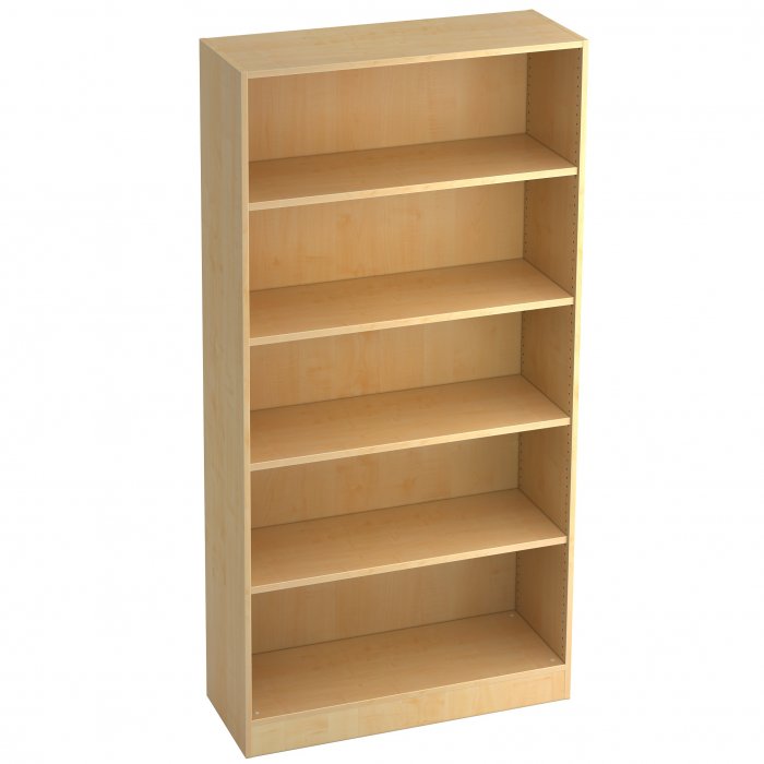 offenes Regal 5 Ordnerhöhen | Breite 100 cm | mit Sockelleiste aus Holz