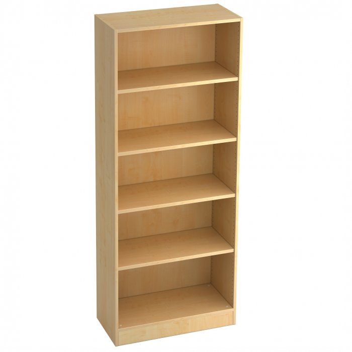 offenes Regal 5 Ordnerhöhen | Breite 80 cm | mit Sockelleiste aus Holz