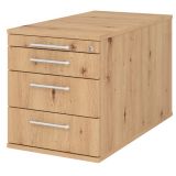 Rollcontainer COMFORT | mit 3 Schüben + Utensilienauszug | Eiche Rustikal Rollcontainer COMFORT | mit 3 Schüben + Utensilienauszug | Eiche Rustikal