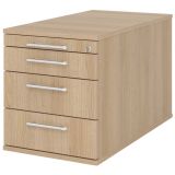 Rollcontainer COMFORT | mit 3 Schüben + Utensilienauszug | Eiche Rollcontainer COMFORT | mit 3 Schüben + Utensilienauszug | Eiche