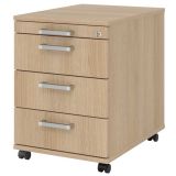 Rollcontainer PROFI | mit 3 Schüben + Utensilienauszug | Eiche Rollcontainer PROFI | mit 3 Schüben + Utensilienauszug | Eiche