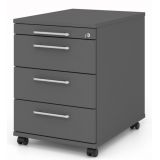 Rollcontainer PROFI | mit 3 Schüben + Utensilienauszug | Graphit Rollcontainer PROFI | mit 3 Schüben + Utensilienauszug | Graphit