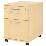 Rollcontainer PROFI | mit H�ngeregisterauszug + Utensilienauszug | Ahorn