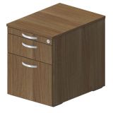 Rollcontainer STYLE | 60 cm tief | mit H�ngeregistratur + Utensilienauszug | Nussbaum