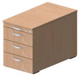 Rollcontainer STYLE | 80 cm tief | mit 3 Schüben + Utensilienauszug | Buche Natur Rollcontainer STYLE | 80 cm tief | mit 3 Schüben + Utensilienauszug | Buche Natur