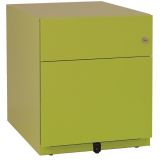 Rollcontainer aus Metall | mit Schublade + H�ngergistraturauszug | Gr�n
