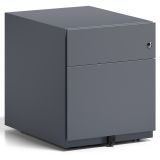 Rollcontainer aus Metall | mit Schublade + Hängergistraturauszug | Graphit Rollcontainer aus Metall | mit Schublade + Hängergistraturauszug | Graphit