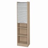 Rollladenschrank CLASSIC 5 Ordnerh�hen | Breite 50 cm | Nussbaum hell