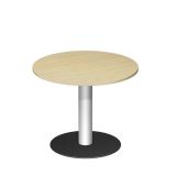 Säulentisch Rundtisch LIFE | Ø 90 cm | Gestell silber | Platte Ahorn hell Säulentisch Rundtisch LIFE | Ø 90 cm | Gestell silber | Platte Ahorn hell