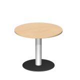 Säulentisch Rundtisch LIFE | Ø 90 cm | Gestell silber | Platte Buche Natur Säulentisch Rundtisch LIFE | Ø 90 cm | Gestell silber | Platte Buche Natur