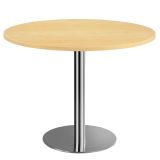 Säulentisch Rundtisch @classic | Ø 100 cm | Gestell chrom | Platte Ahorn Säulentisch Rundtisch @classic | Ø 100 cm | Gestell chrom | Platte Ahorn