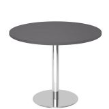 S�ulentisch Rundtisch @classic | � 100 cm | Gestell chrom | Platte Graphit
