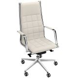 Ledersessel Chefsessel VEGA Square | Kunstleder/Echtleder creme