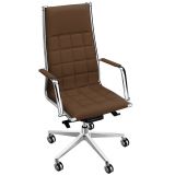 Ledersessel Chefsessel VEGA Square | Kunstleder/Echtleder dunkelbraun