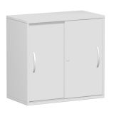 Schiebet�renschrank 2 Ordnerh�hen LIFE | Breite 80 cm | Hellgrau
