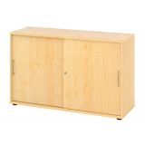 Schiebet�renschrank 2 Ordnerh�hen SMART | Breite 120 cm | Ahorn