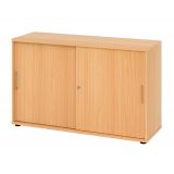 Schiebet�renschrank 2 Ordnerh�hen SMART | Breite 120 cm | Buche