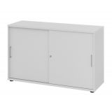 Schiebet�renschrank 2 Ordnerh�hen SMART | Breite 120 cm | Lichtgrau