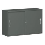 Schiebet�renschrank 2 Ordnerh�hen STYLE | Breite 120 cm | Graphit