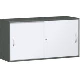 Schiebetürenschrank 2 Ordnerhöhen STYLE | Breite 160 cm | Graphit/Weiss Schiebetürenschrank 2 Ordnerhöhen STYLE | Breite 160 cm | Graphit/Weiss