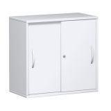 Schiebetürenschrank 2 Ordnerhöhen STYLE | Breite 80 cm | Weiß Schiebetürenschrank 2 Ordnerhöhen STYLE | Breite 80 cm | Weiß