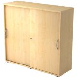 Schiebetürenschrank 3 Ordnerhöhen SMART | Breite 120 cm | Ahorn Schiebetürenschrank 3 Ordnerhöhen SMART | Breite 120 cm | Ahorn