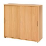 Schiebetürenschrank 3 Ordnerhöhen SMART | Breite 120 cm | Buche Schiebetürenschrank 3 Ordnerhöhen SMART | Breite 120 cm | Buche