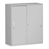 Schiebet�renschrank 3 Ordnerh�hen STYLE | Breite 100 cm | Hellgrau