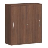 Schiebet�renschrank 3 Ordnerh�hen STYLE | Breite 100 cm | Nussbaum