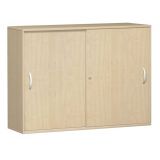 Schiebetürenschrank 3 Ordnerhöhen STYLE | Breite 160 cm | Ahorn hell Schiebetürenschrank 3 Ordnerhöhen STYLE | Breite 160 cm | Ahorn hell