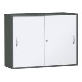 Schiebetürenschrank 3 Ordnerhöhen STYLE | Breite 160 cm | Graphit/Weiss Schiebetürenschrank 3 Ordnerhöhen STYLE | Breite 160 cm | Graphit/Weiss