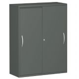 Schiebetürenschrank 4 Ordnerhöhen STYLE | Breite 100 cm | Graphit Schiebetürenschrank 4 Ordnerhöhen STYLE | Breite 100 cm | Graphit
