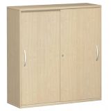 Schiebetürenschrank 4 Ordnerhöhen STYLE | Breite 120 cm | Ahorn hell Schiebetürenschrank 4 Ordnerhöhen STYLE | Breite 120 cm | Ahorn hell