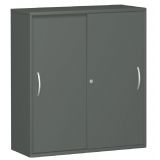 Schiebetürenschrank 4 Ordnerhöhen STYLE | Breite 120 cm | Graphit Schiebetürenschrank 4 Ordnerhöhen STYLE | Breite 120 cm | Graphit