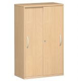 Schiebetürenschrank 4 Ordnerhöhen STYLE | Breite 80 cm | Buche Natur Schiebetürenschrank 4 Ordnerhöhen STYLE | Breite 80 cm | Buche Natur