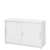 Schiebet�renschrank SMART 2 Ordnerh�hen | Wei� classic/Wei� classic