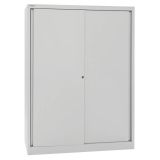 Schiebetürenschrank aus Metall 4 Ordnerhöhen | 120 cm breit | Lichtgrau Schiebetürenschrank aus Metall 4 Ordnerhöhen | 120 cm breit | Lichtgrau