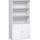 Schrankregal 5 OH STYLE | mit 2 OH T�ren | 100 cm breit | Wei�