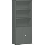 Schrankregal 5 OH STYLE | mit 2 OH T�ren | 80 cm breit | Graphit