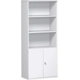 Schrankregal 5 OH STYLE | mit 2 OH Türen | 80 cm breit | Weiß Schrankregal 5 OH STYLE | mit 2 OH Türen | 80 cm breit | Weiß