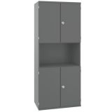 Schrankregal 5 OH STYLE | mit 2x2 OH T�ren | 80 cm breit | Graphit
