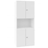 Schrankregal 5 OH STYLE | mit 2x2 OH Türen | 80 cm breit | Weiss Schrankregal 5 OH STYLE | mit 2x2 OH Türen | 80 cm breit | Weiss