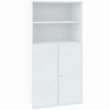 Schrankregal 5 OH STYLE | mit 3 OH Türen | 100 cm breit | Weiss Schrankregal 5 OH STYLE | mit 3 OH Türen | 100 cm breit | Weiss