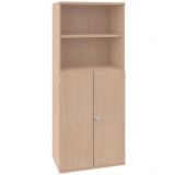 Schrankregal 5 OH STYLE | mit 3 OH Türen | 80 cm breit | Buche Natur Schrankregal 5 OH STYLE | mit 3 OH Türen | 80 cm breit | Buche Natur