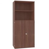 Schrankregal 5 OH STYLE | mit 3 OH Türen | 80 cm breit | Nussbaum Schrankregal 5 OH STYLE | mit 3 OH Türen | 80 cm breit | Nussbaum