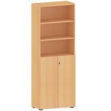 Schrankregal 6 OH COMFORT mit 3 OH T�ren | Korpus Buche | Front Buche