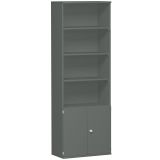 Schrankregal 6 OH STYLE | mit 2 OH T�ren | 80 cm breit | Graphit