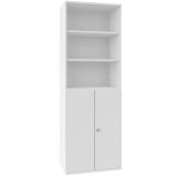 Schrankregal 6 OH STYLE | mit 3 OH Türen | 80 cm breit | Weiss Schrankregal 6 OH STYLE | mit 3 OH Türen | 80 cm breit | Weiss
