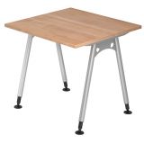 Schreibtisch ALPHA | 80 x 80 cm | Nussbaum hell Schreibtisch ALPHA | 80 x 80 cm | Nussbaum hell