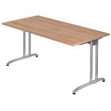 Schreibtisch BETA | 160 x 80 cm | Nussbaum hell Schreibtisch BETA | 160 x 80 cm | Nussbaum hell